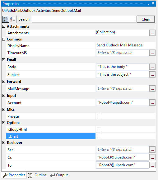 outlook email automation email based