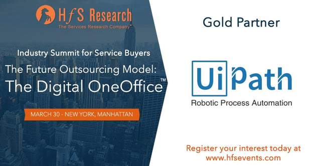 UiPath is a Gold Sponsor at the HfS OneOffice NY Summit