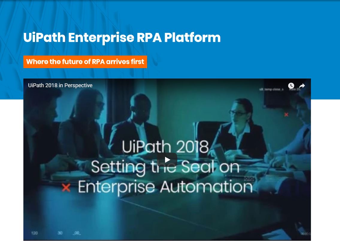 Enterprise RPA Platform - Path to AI | UiPath